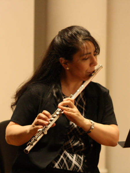 Laura Falzon flutist performing